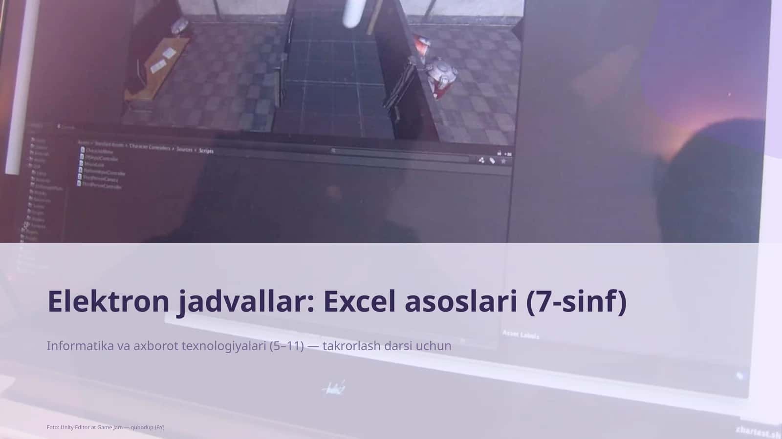 Elektron jadvallar: Excel asoslari (7-sinf) 1