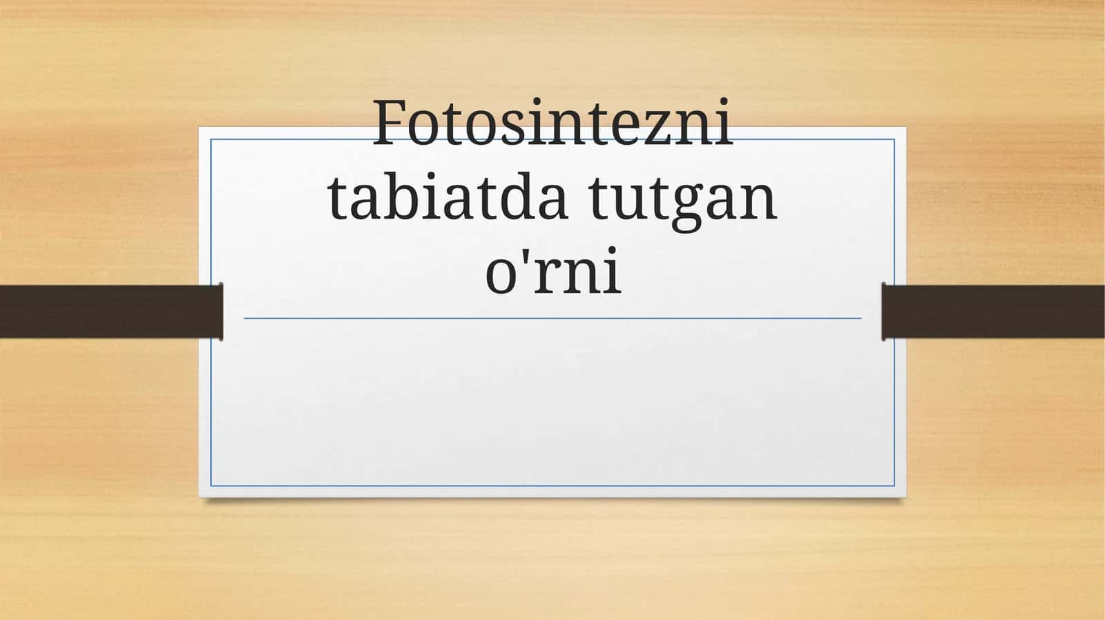 Fotosinteznitabiatdatutgano'rni 1