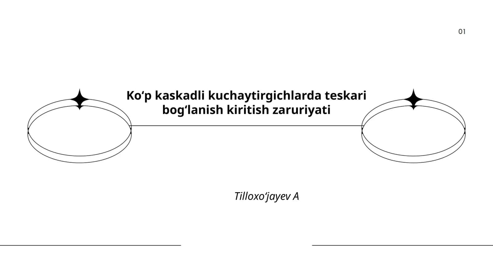 Koʻp kaskadli kuchaytirgichlarda teskari bogʻlanish kiritish zaruriyati 1