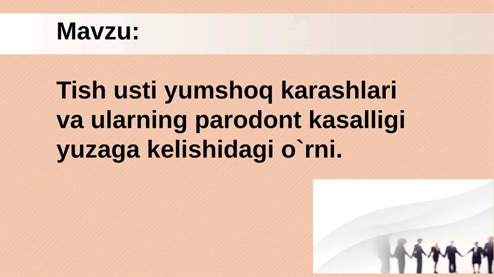 Tish usti yumshoq karashlari va ularning parodont kasalligi yuzaga kelishidagi o`rni. 1