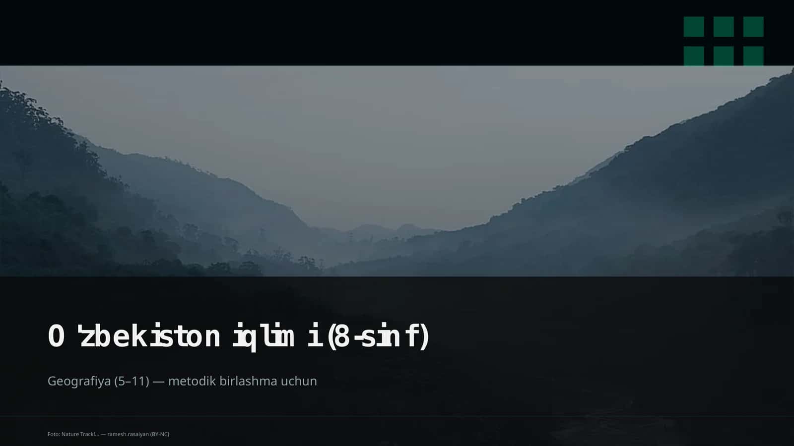 O'zbekiston iqlimi (8-sinf) 1