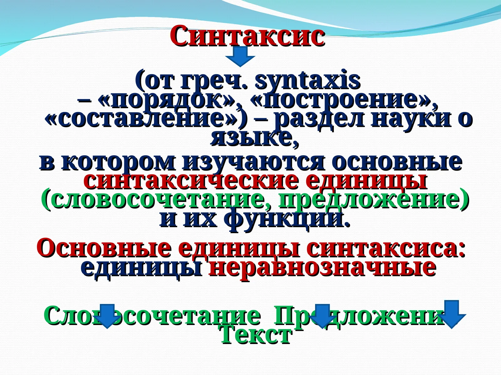 Синтаксис 1