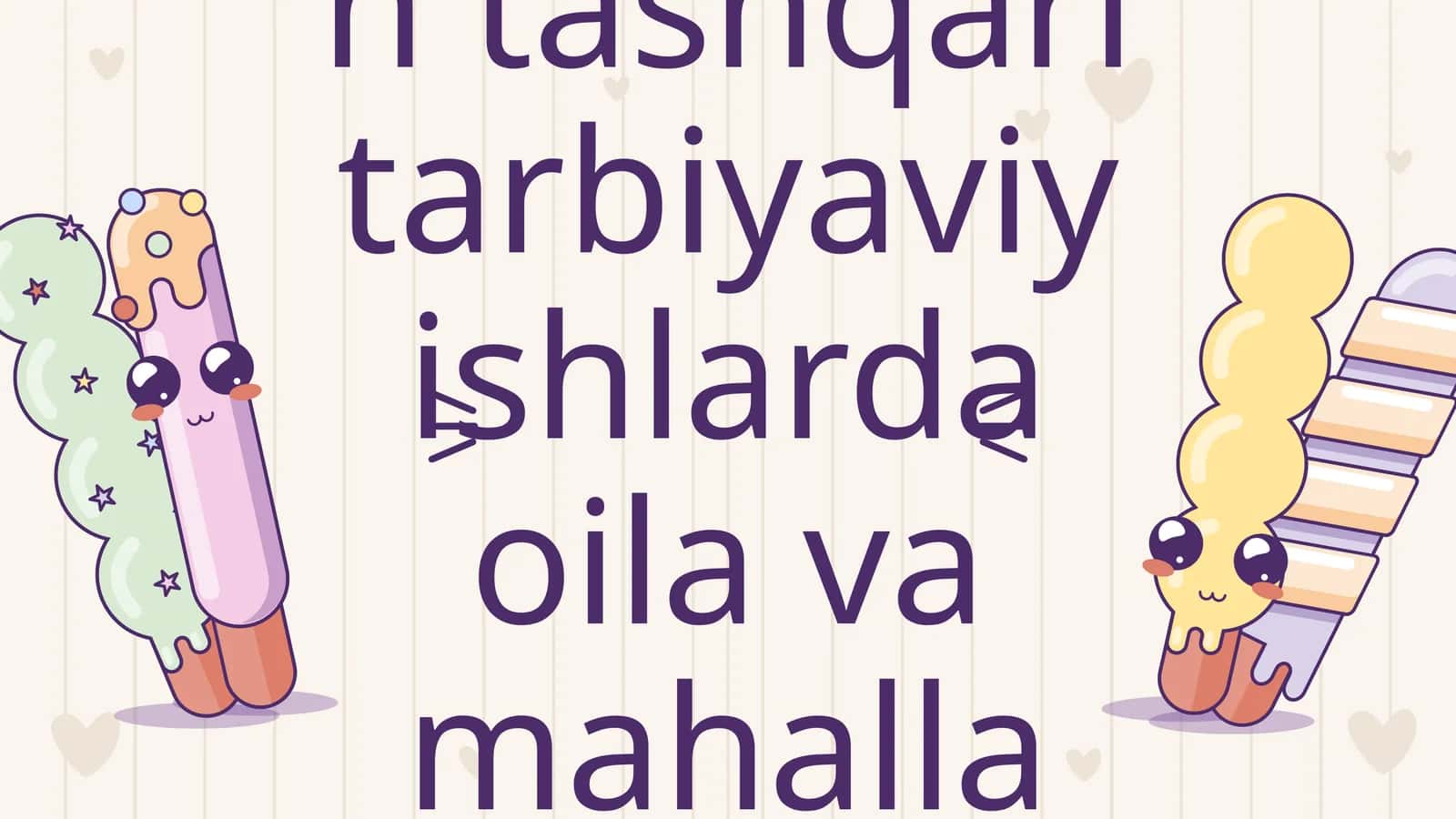 Sinfdan va maktabdan tashqari tarbiyaviy ishlarda oila va mahalla hamkorligi 1