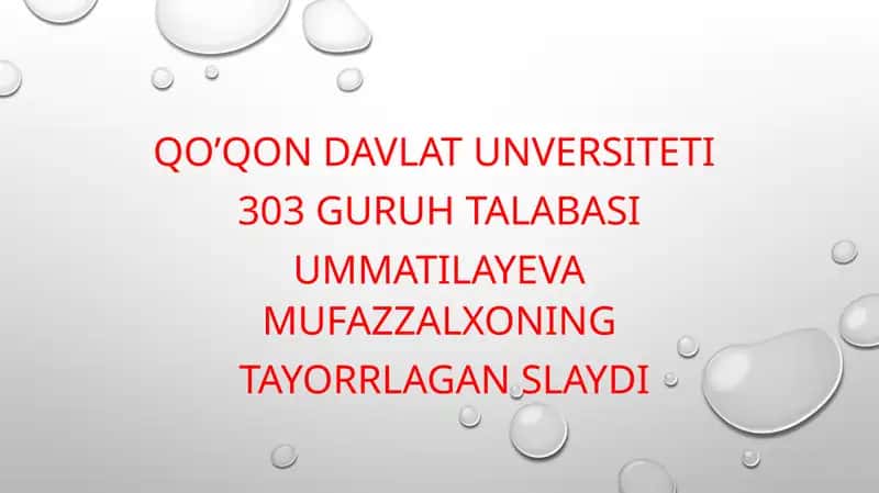 Ummatilayeva Mufazzalxon 1