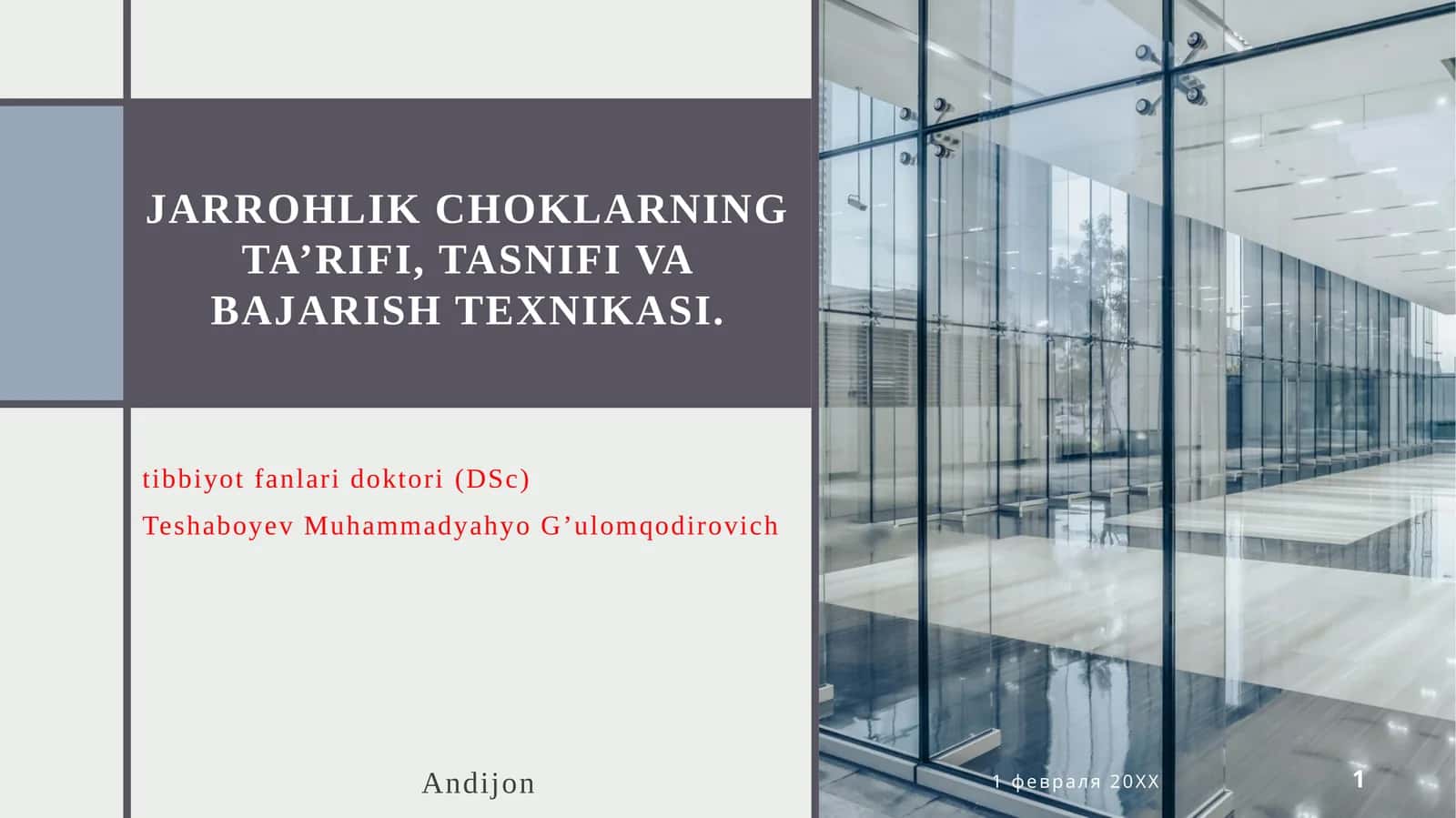 Jarrohlik choklarning ta’rifi, tasnifi va bajarish texnikasi 1