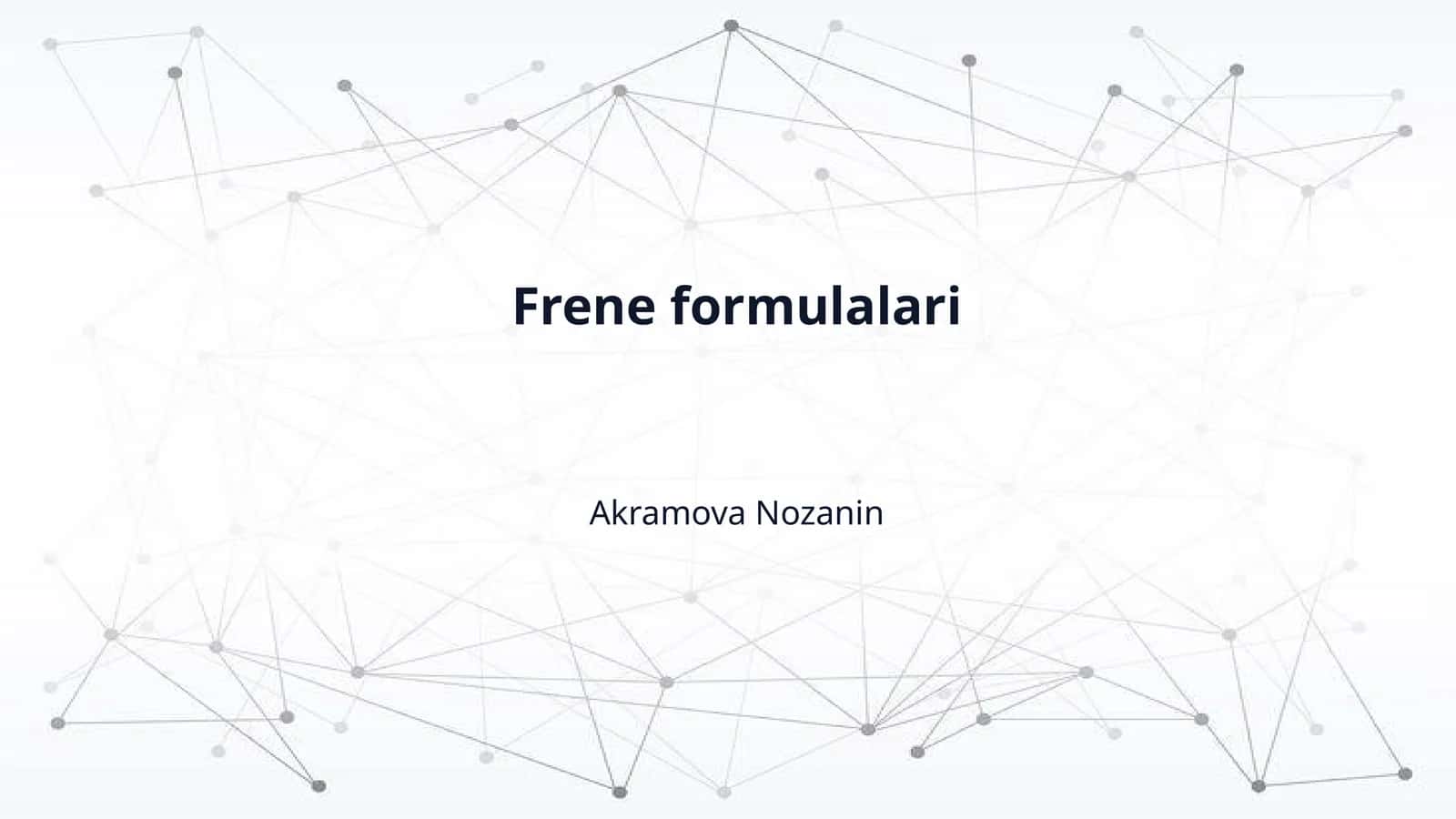 Frene formulalari 1