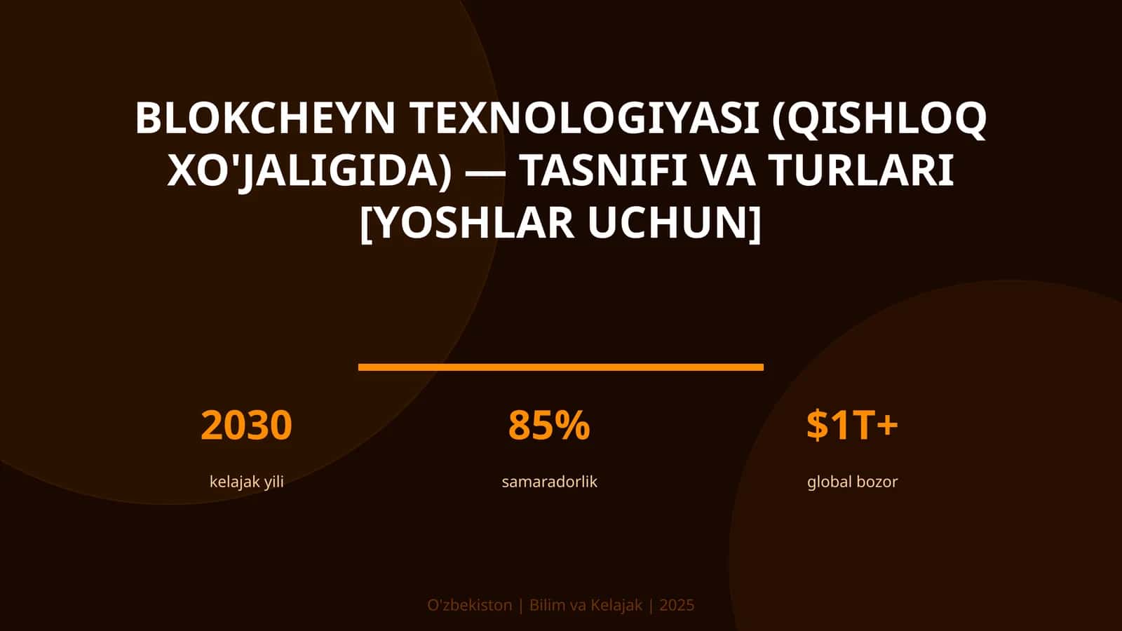 Blokcheyn texnologiyasi (qishloq xo'jaligida) — tasnifi va turlari [yoshlar uchun] 1