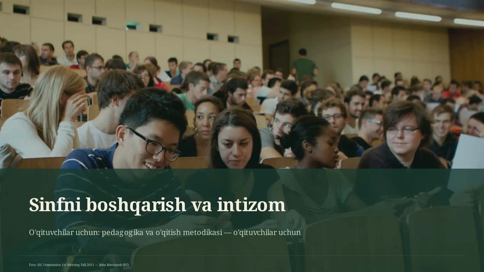 Sinfni boshqarish va intizom 1