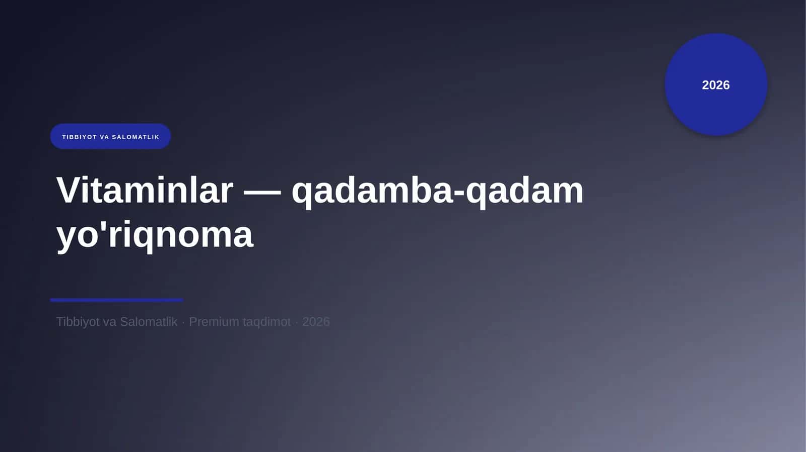 Vitaminlar — qadamba-qadam yo'riqnoma 1