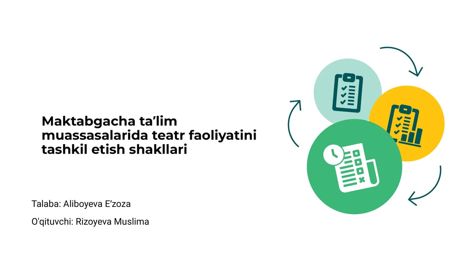 Maktabgacha ta'lim muassasalarida teatr faoliyatini tashkil etish shakllari 1