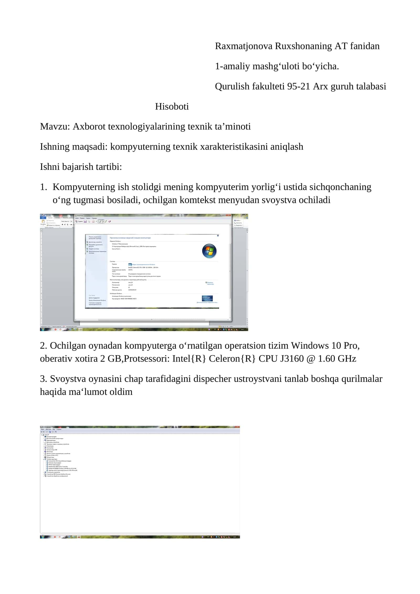 Axborot texnologiyalarining texnik ta’minoti 1