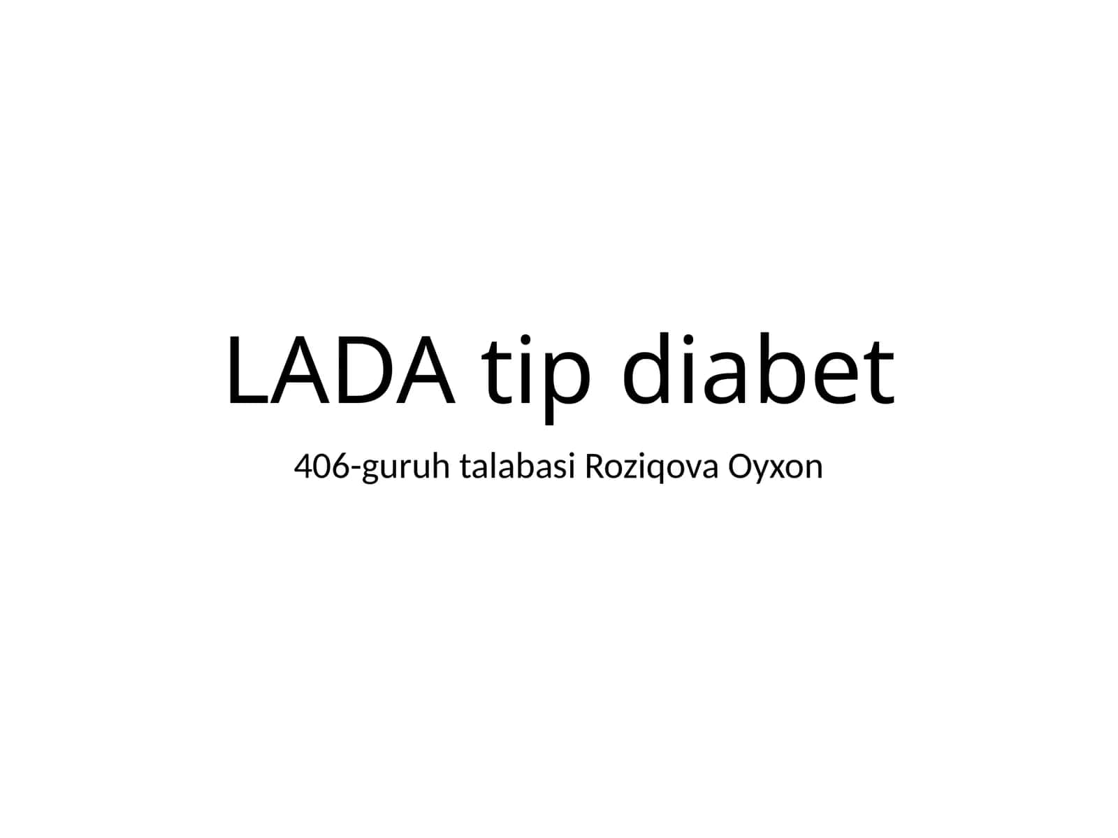 LADAtipdiabet 1