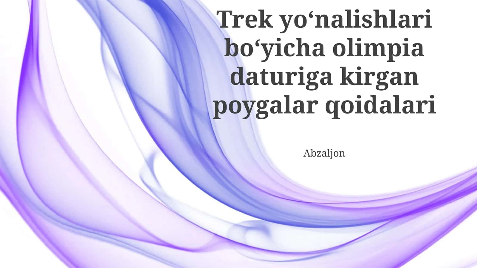 Olimpiya Trekking Poygalariga Qarshi Harakatlanish Qoidalari 1