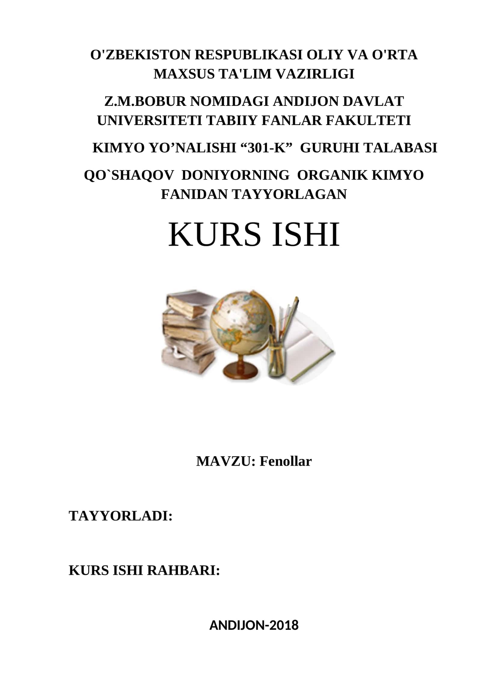 Kimyoviy xossalar nomenklaturasi va izomersiyasining xossalalari 1