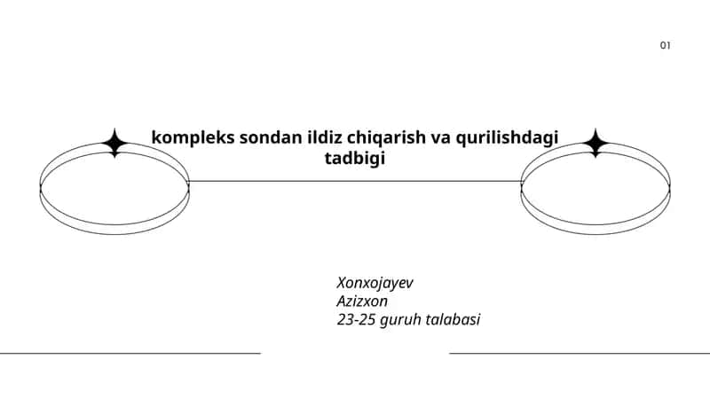 Kompleks sondan ildiz chiqarish va qurilishdagi tadbigi 1