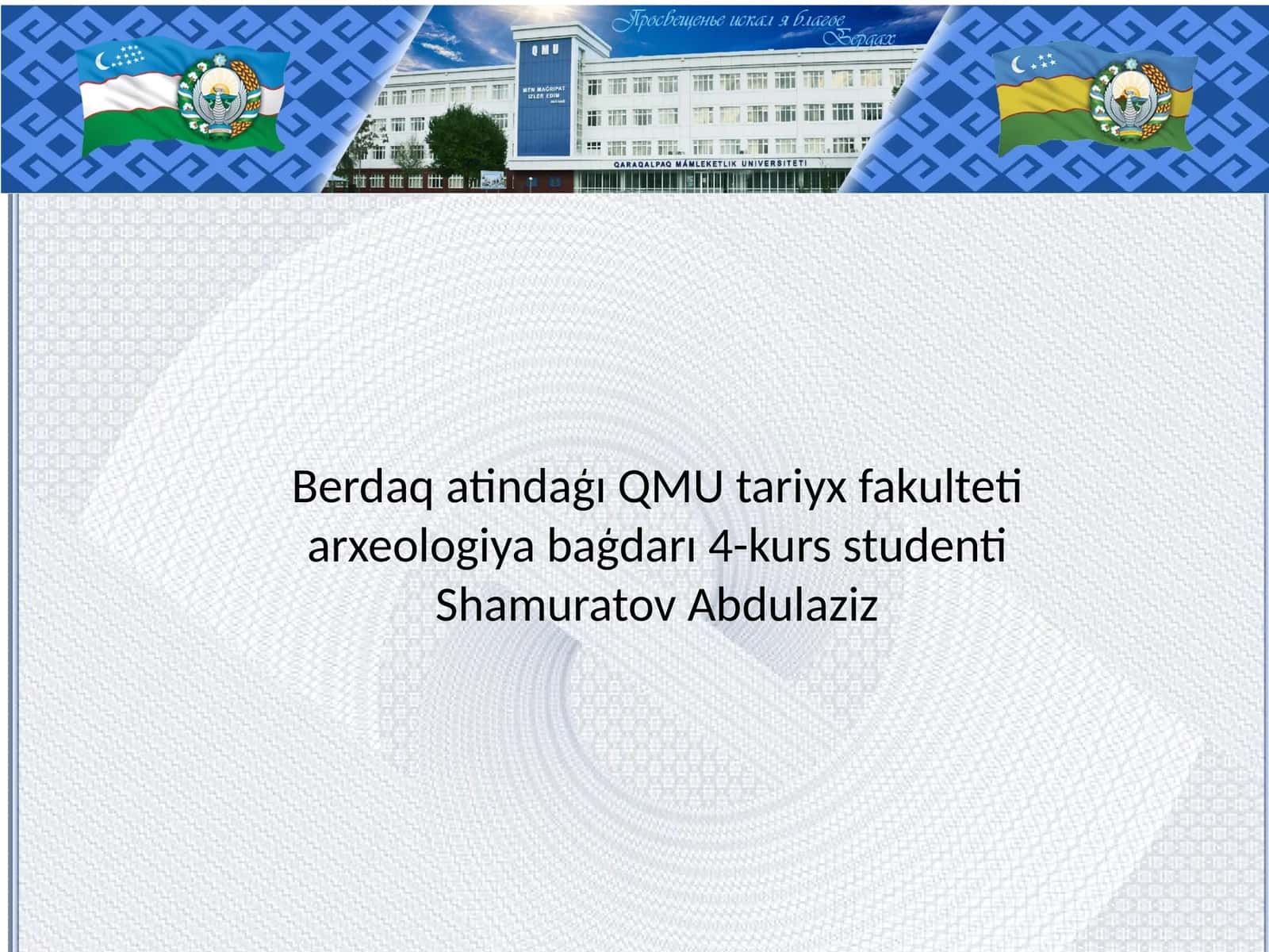 A’yyemgi diyxanshılıq oazisleri bazasında b.e.sh. VIII-V ás. áyyemgi Baktriya, Sogdiyana hám Áyyemgi Xorezm sıyaqlı mádeniy-xojalıqaymaqlardıń qáliplesiwi 1