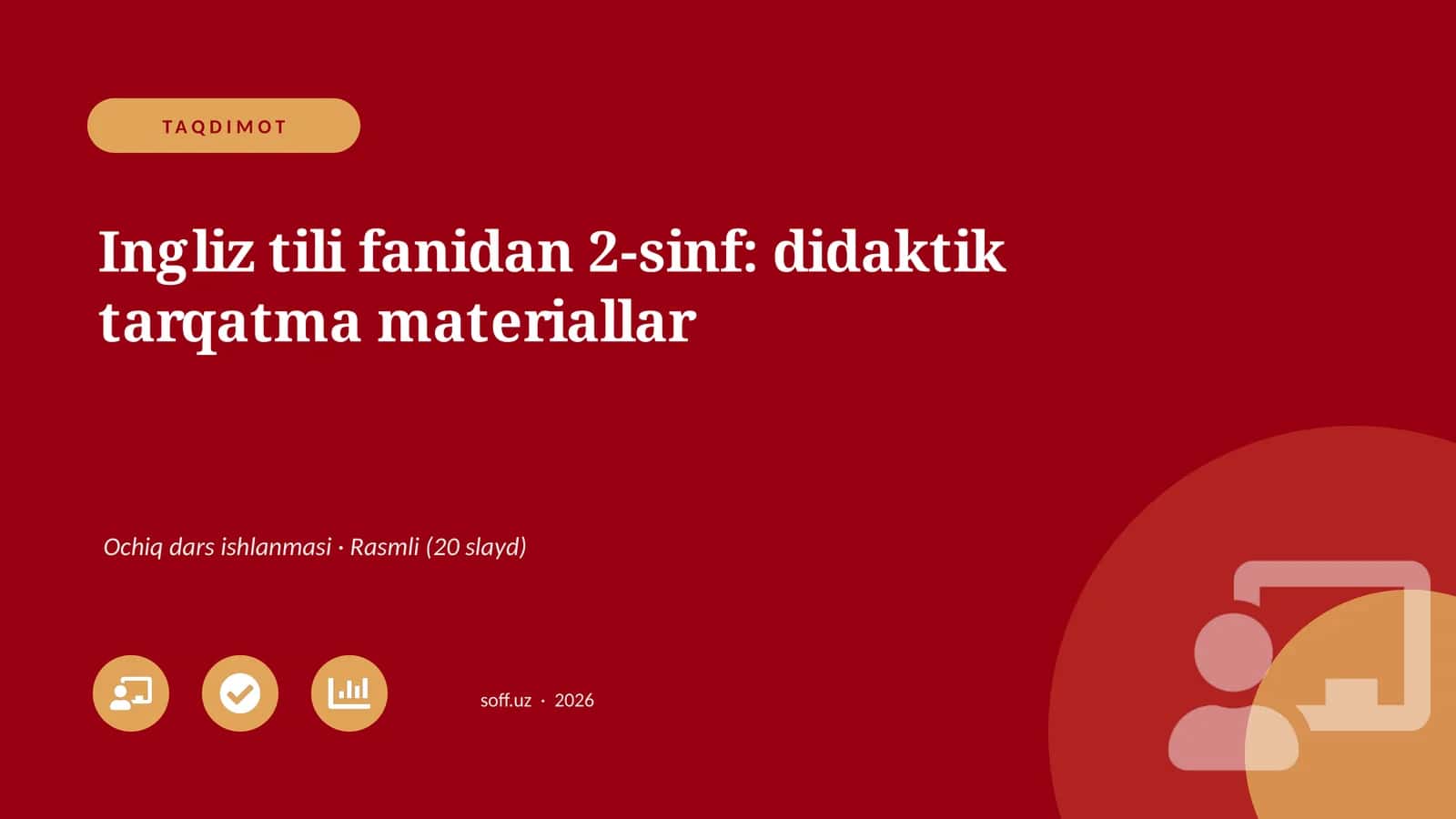 Ingliz tili fanidan 2-sinf: didaktik tarqatma materiallar 1