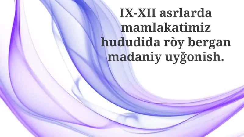 Fan va texnologiya taraqqiyoti 1