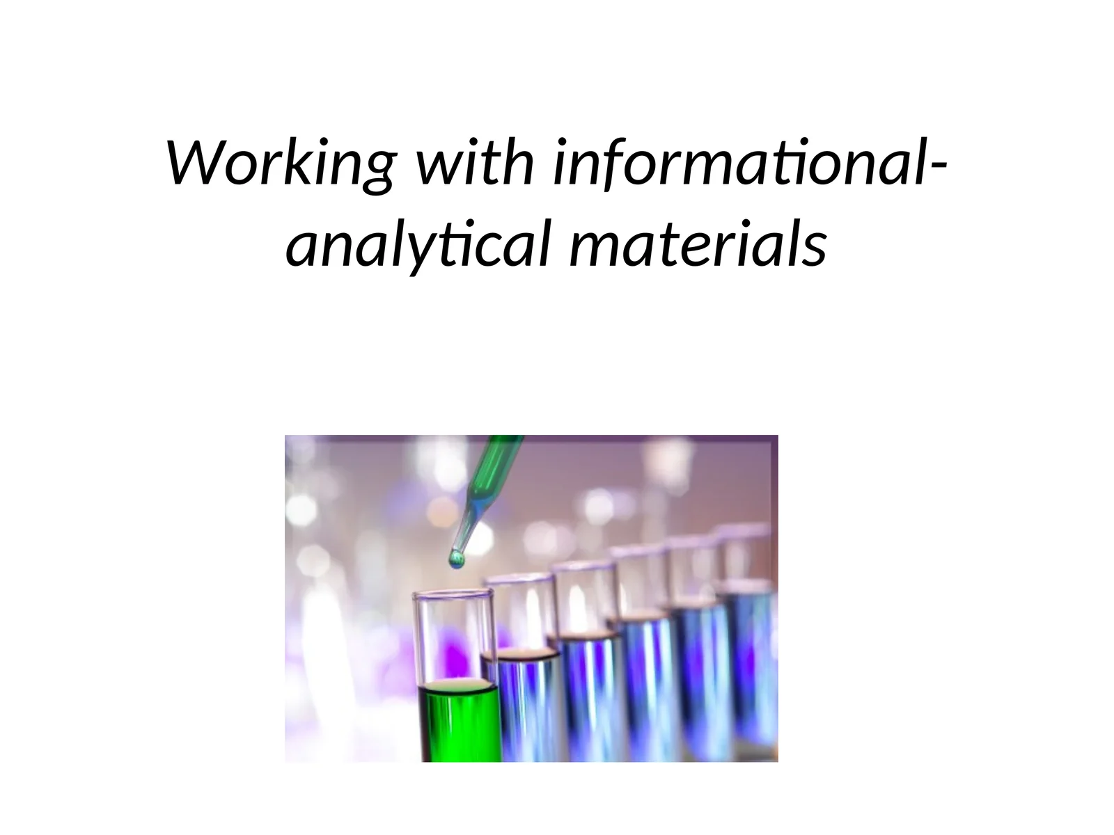 Analytical Chemistry 1
