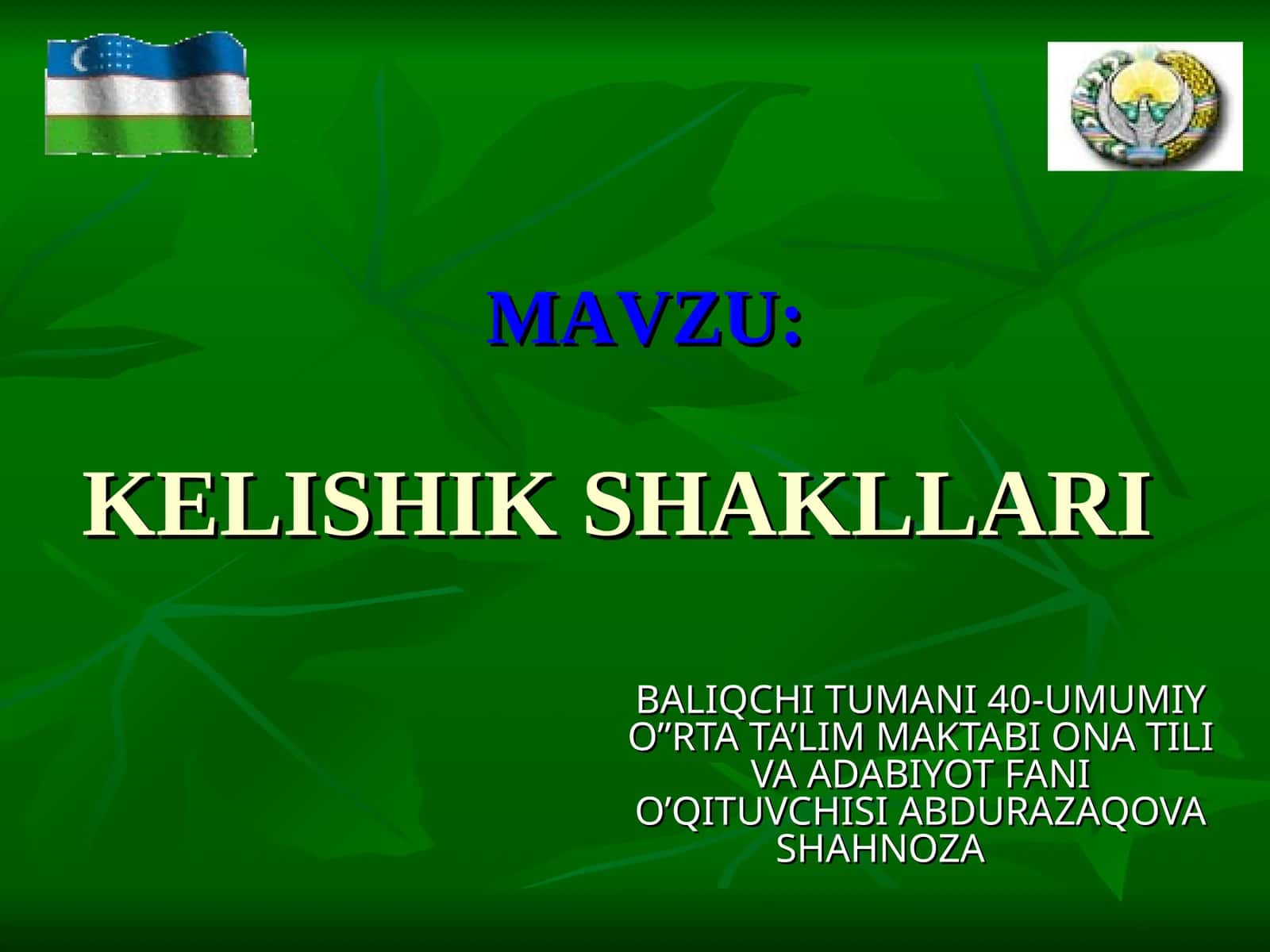 KELISHIK SHAKLLARI 1