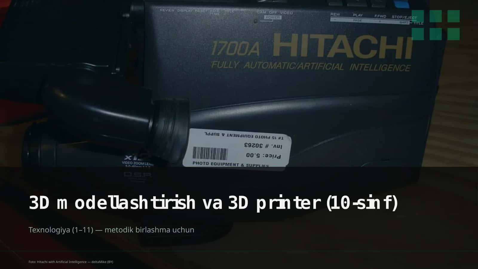 3D modellashtirish va 3D printer (10-sinf) 1
