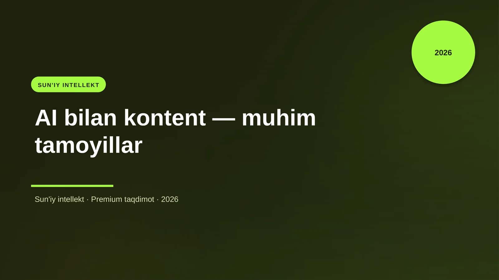 AI bilan kontent - muhim tamoyillar 1