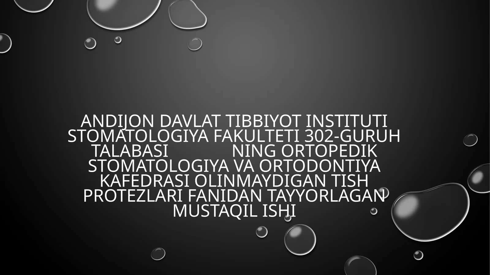 markaziy okklyuziyani aniqlash usullari 1
