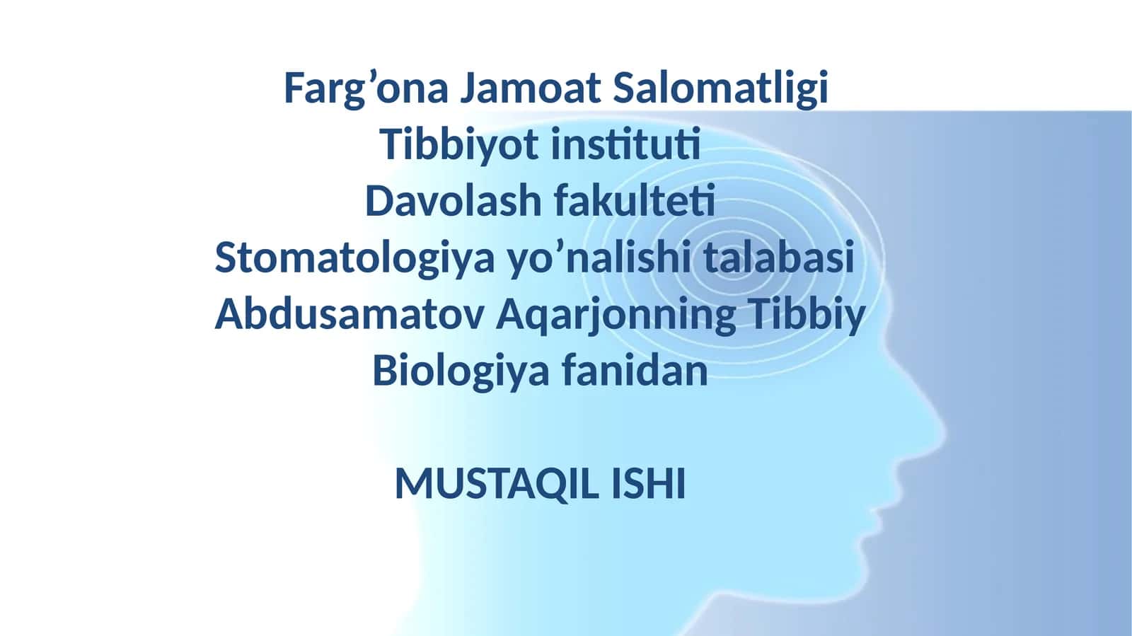 Parazit salomatligi 1