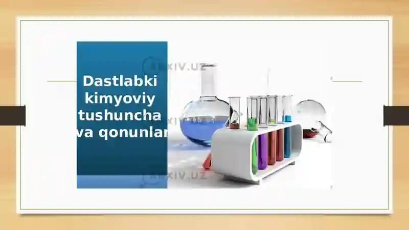 Atomlar va Kimyoviy Elementlar