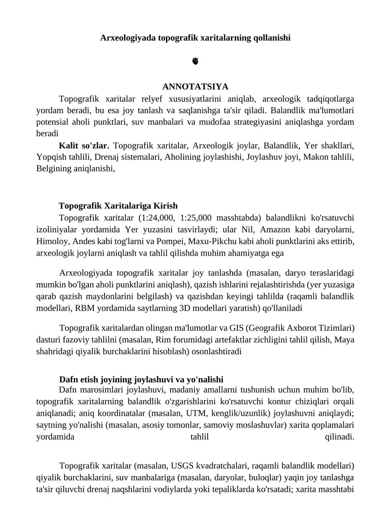 Topografik xaritalar 1