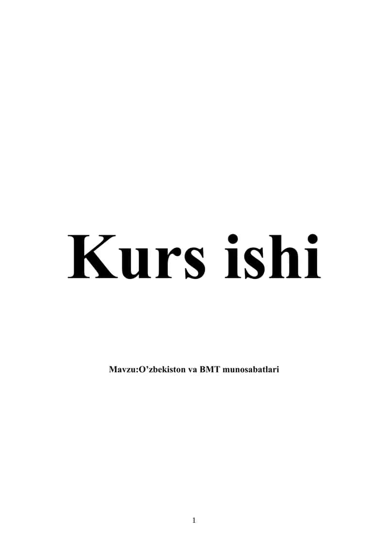 O’zbekiston va BMT munosabatlari 1