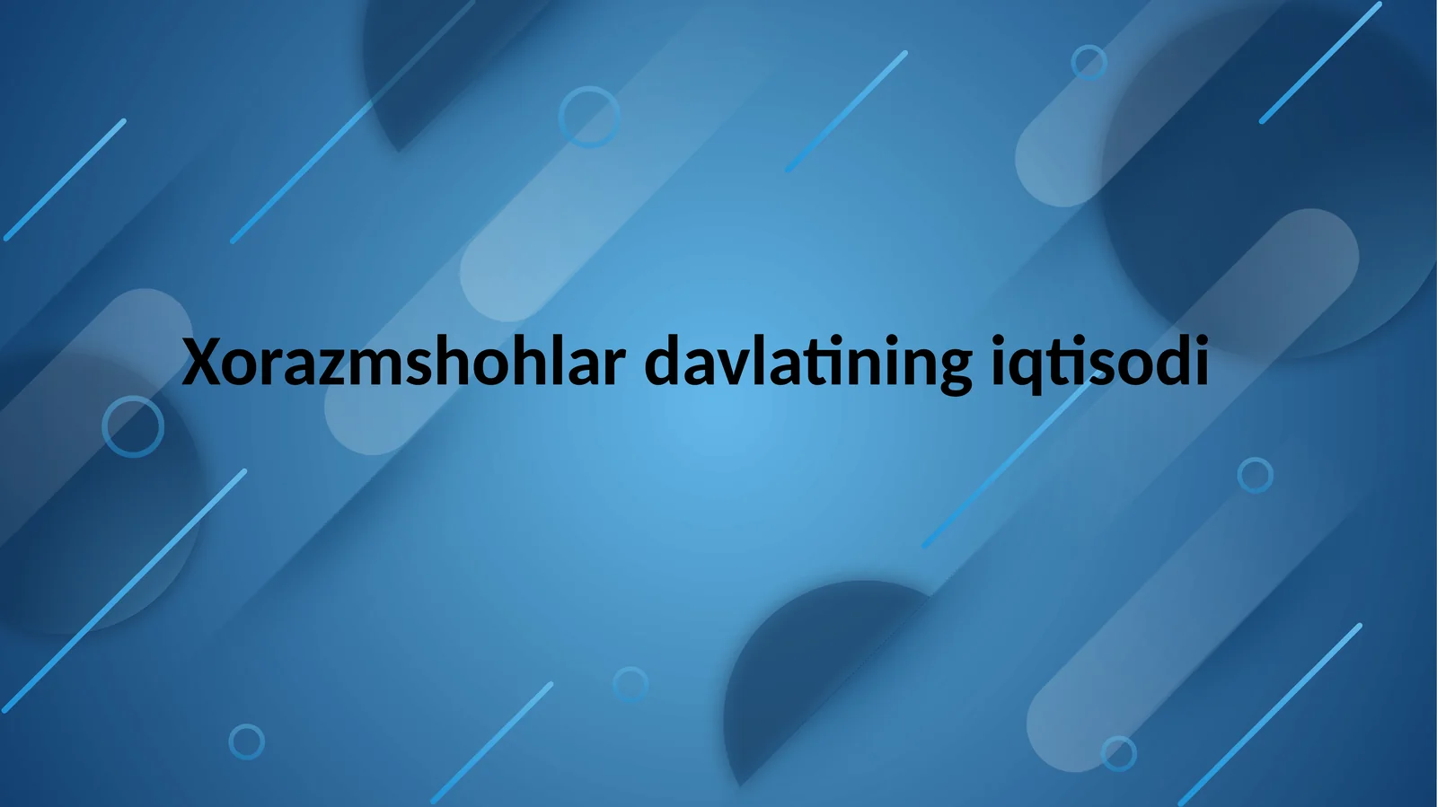 Xorazmshohlar davlatining iqtisodi 1