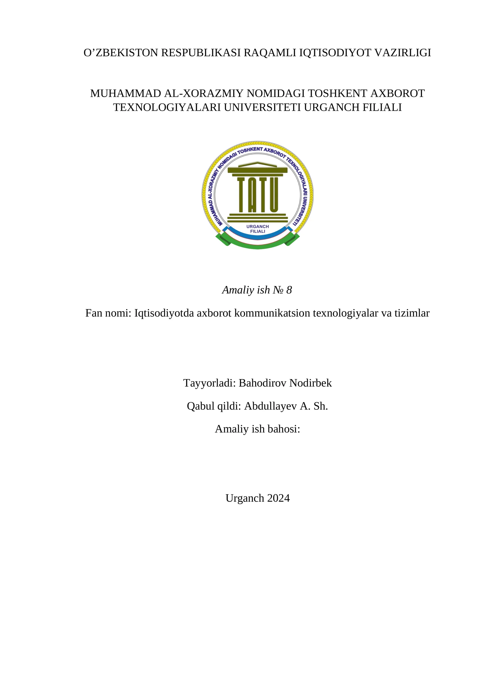 Ma'lumotlar bazasini tashkil etish usullar 1