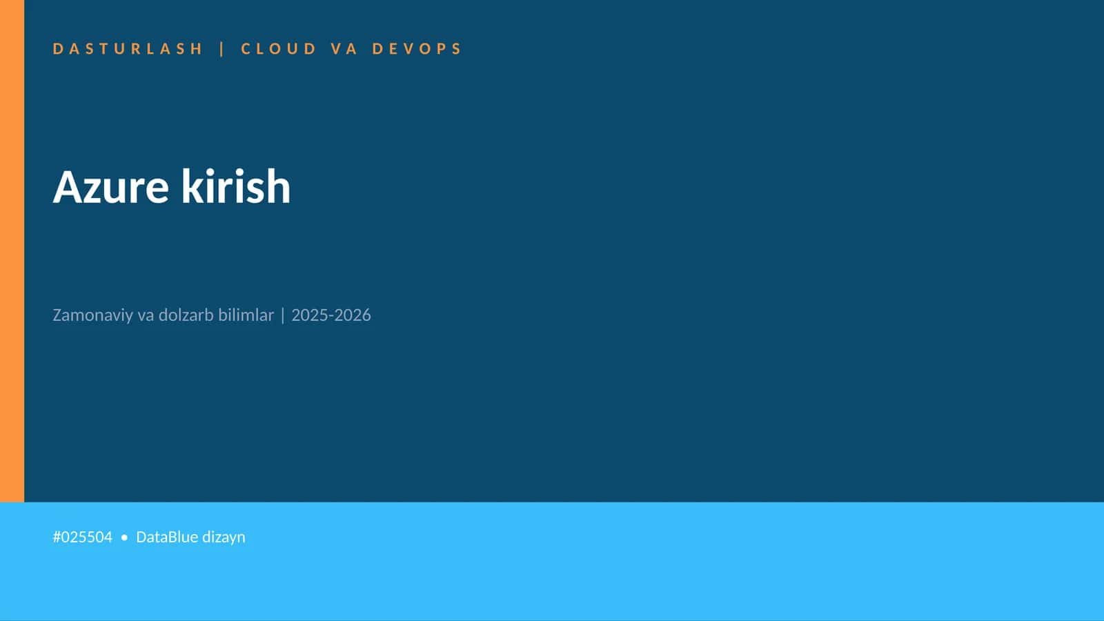 Azure kirish 1