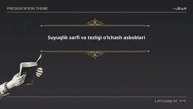 Suyuqlik sarfi va tezligi oʻlchash asboblari