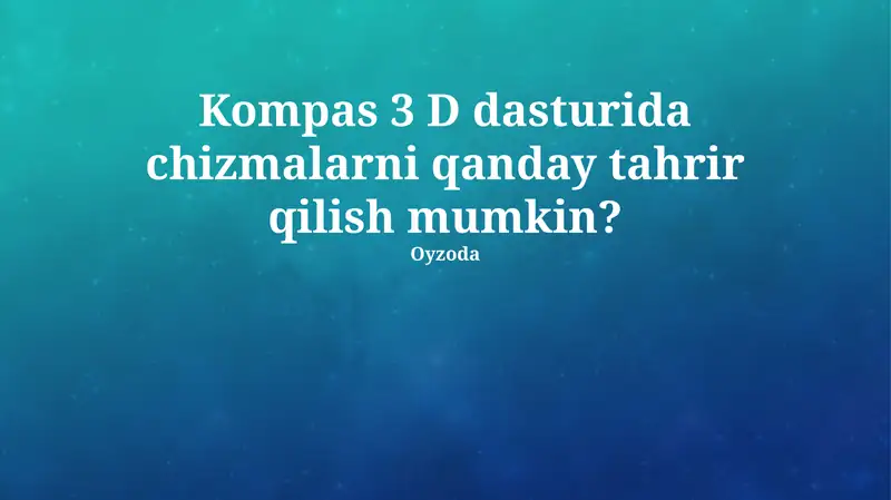 Kompas 3 D 1