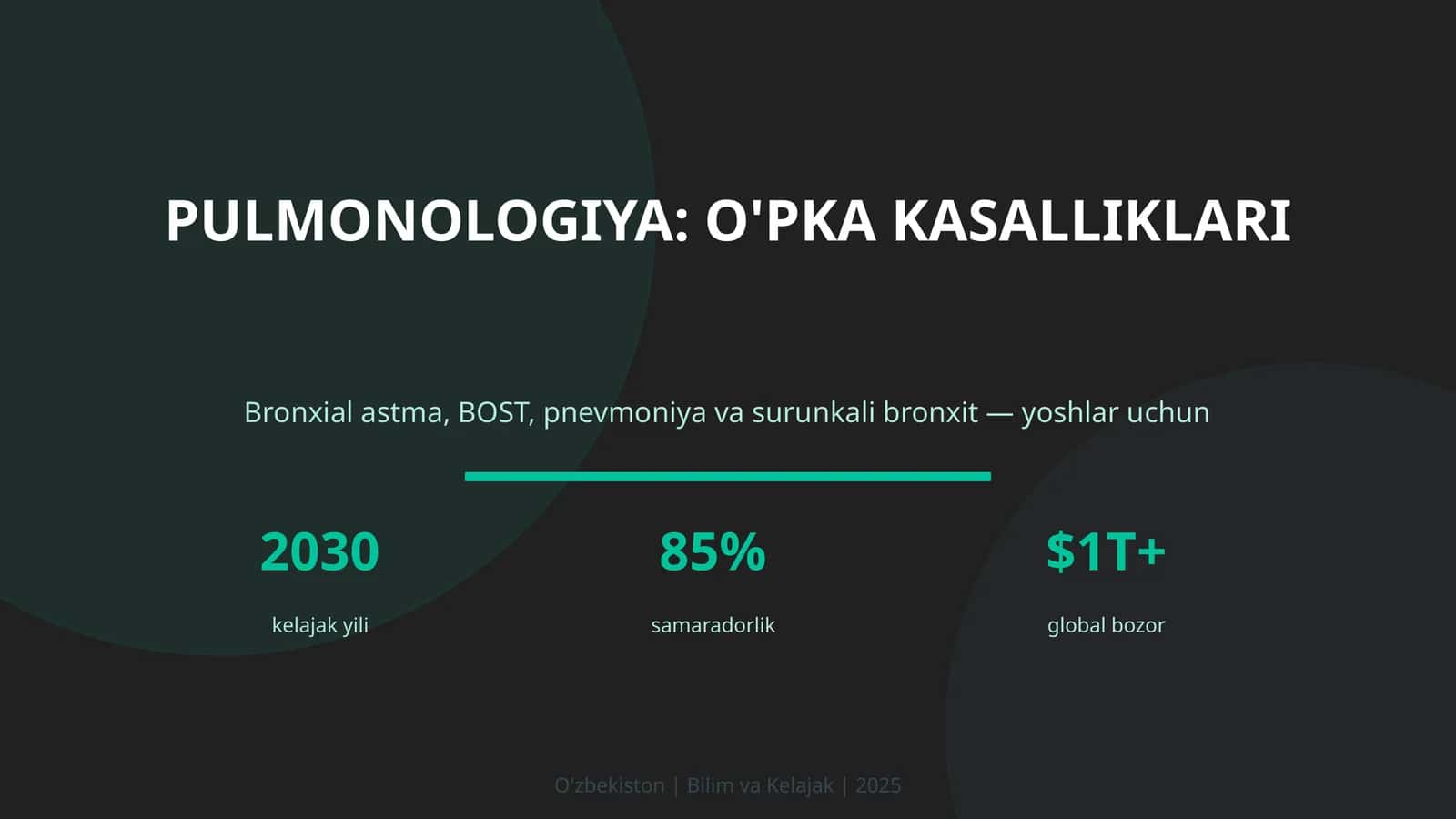 Pulmonologiya: O'PKA KASALLIKLARI 1
