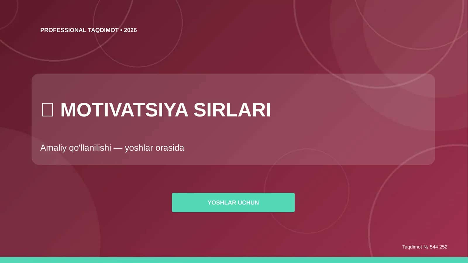 MOTIVATSIYA SIRLARI 1