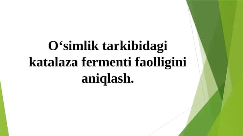 Katalaza fermenti 1