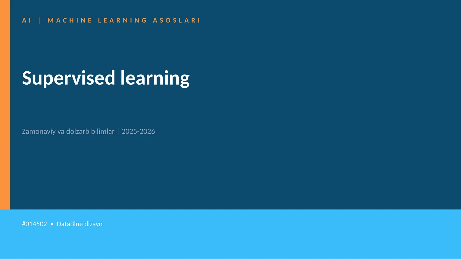 AI | MACHINE LEARNING ASOSLARI 1