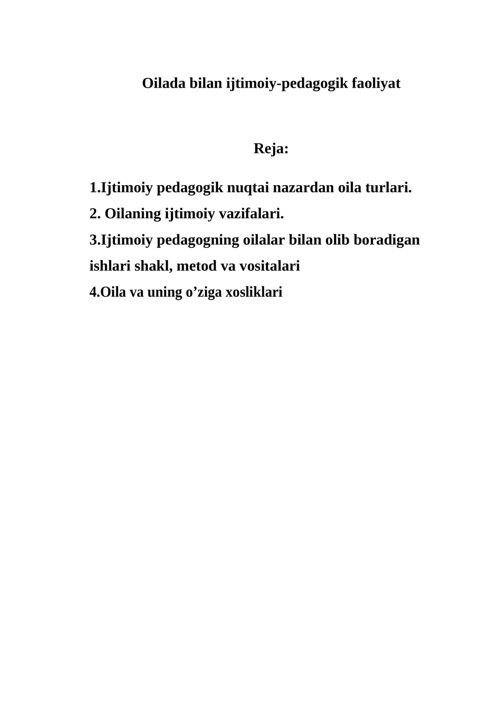 Oilada bilan ijtimoiy-pedagogik faoliyat 1
