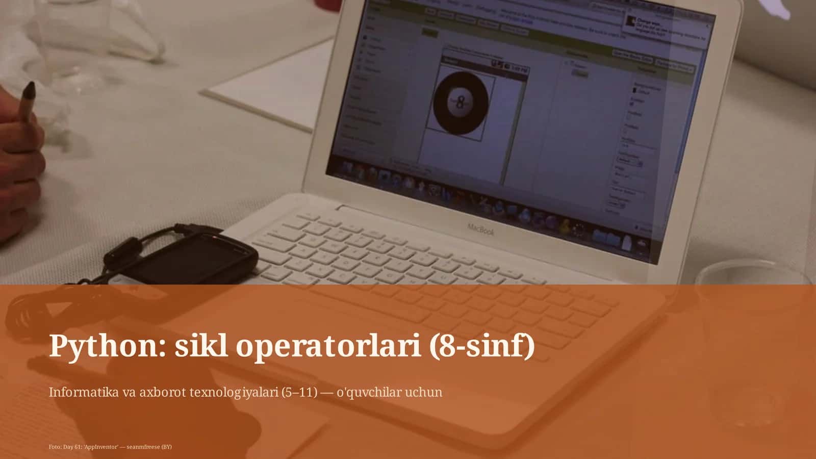 Python: sikl operatorlari (8-sinf) 1