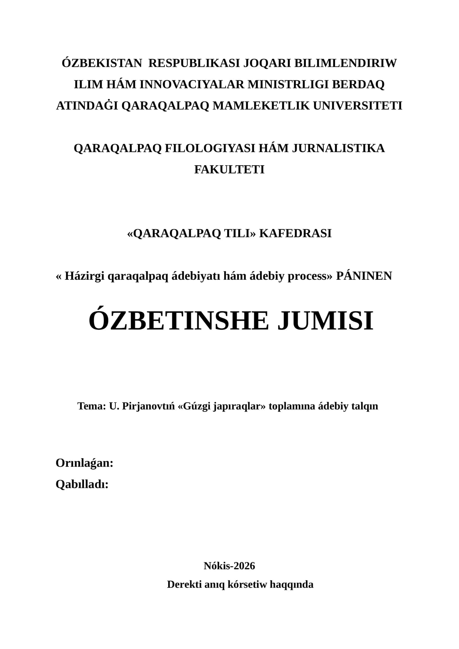«Gúzgi japıraqlar» tartibi haqqında ilmi talqın 1