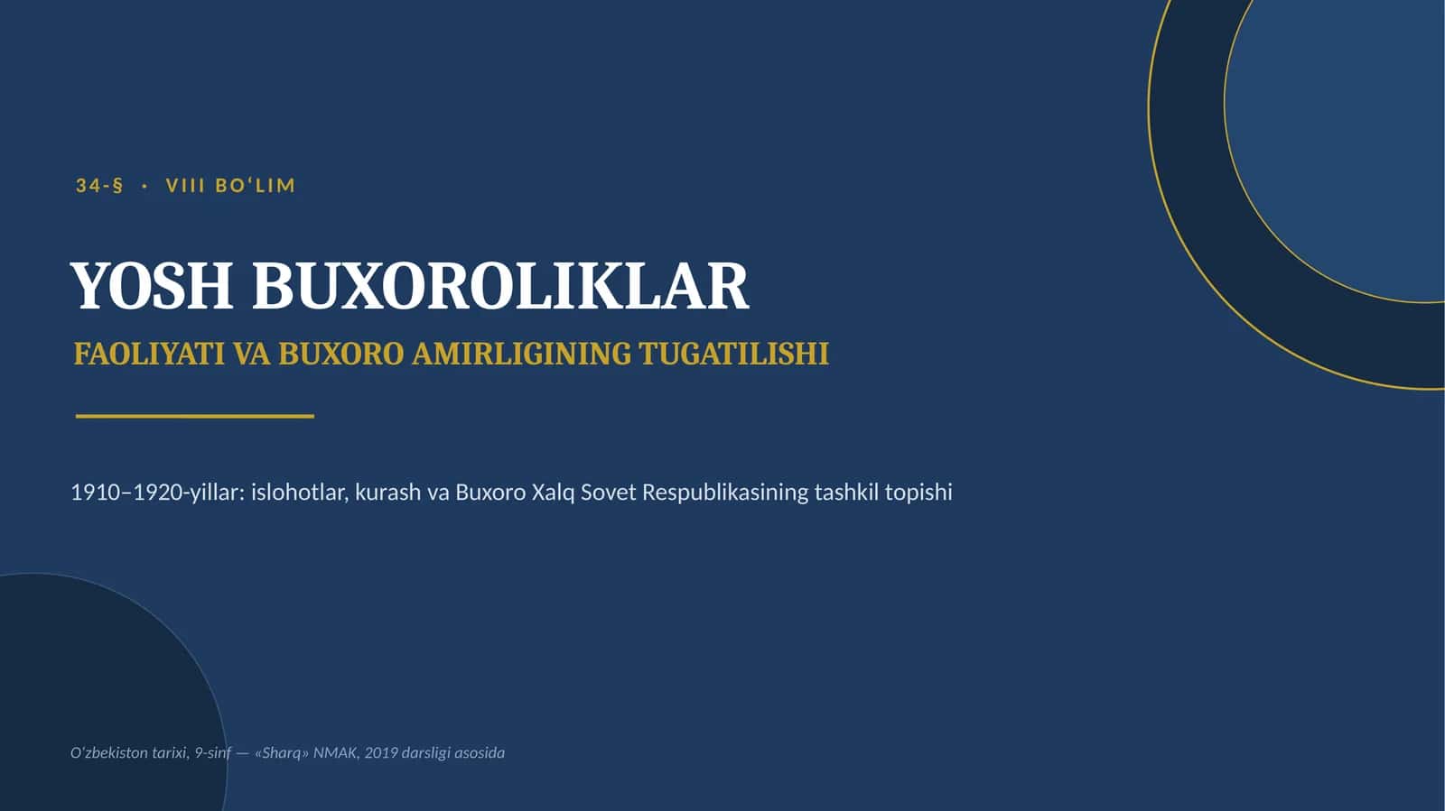 Yosh buxoroliklar 1