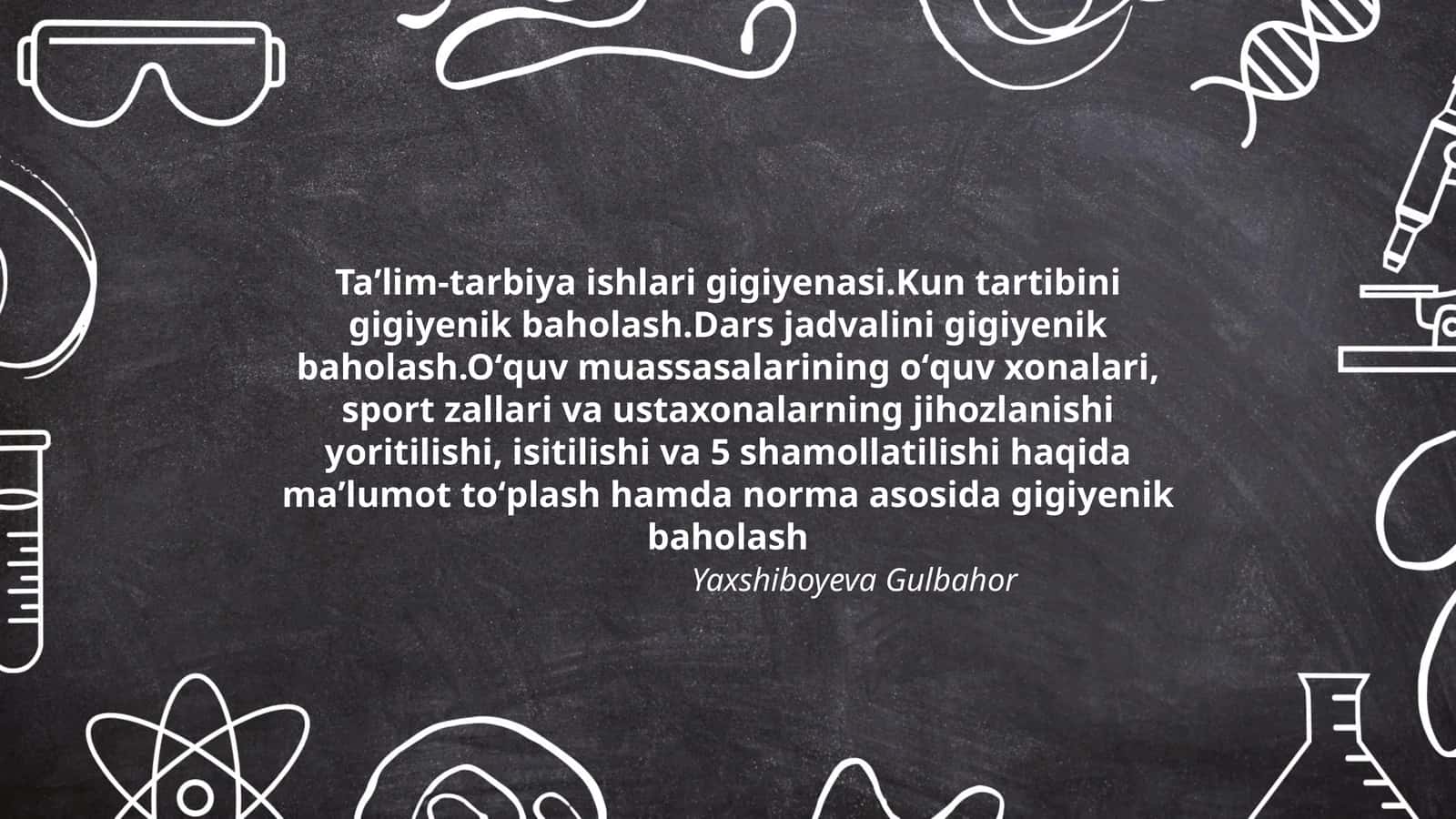 Taʼlim-tarbiya ishlari gigiyenasi 1