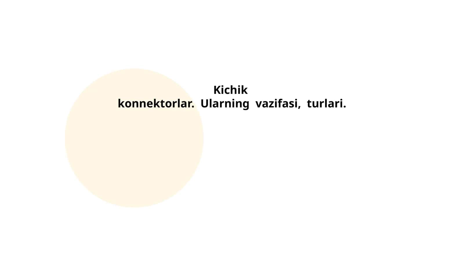 Kichik konnektorlar 1