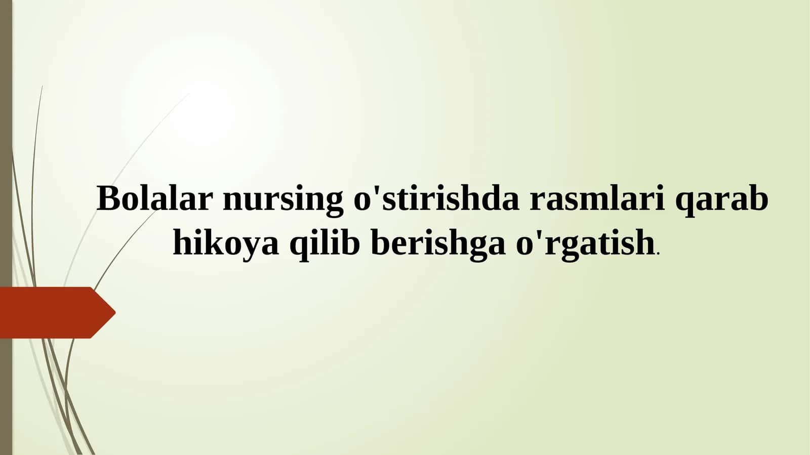 Bolalar nursing o'stirishda rasmlari qarab hikoya qilib berishga o'rgatish 1