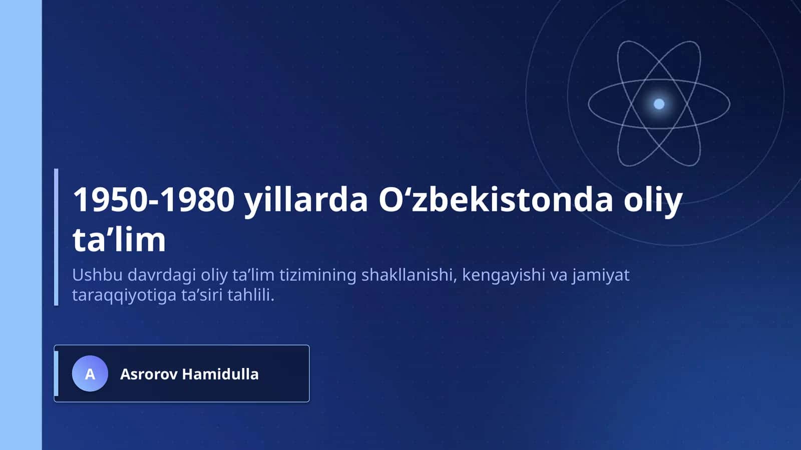 1950-1980 yillarda Oʻzbekistonda oliy taʼlim 1