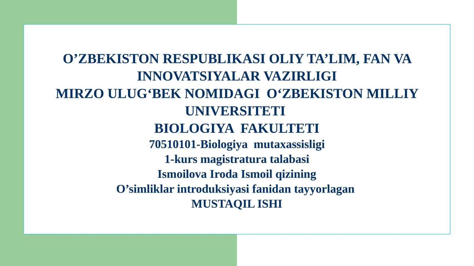 O'simlik urug'larining unishiga tashqi muhit omillarining ta’sirini o'rganish 1