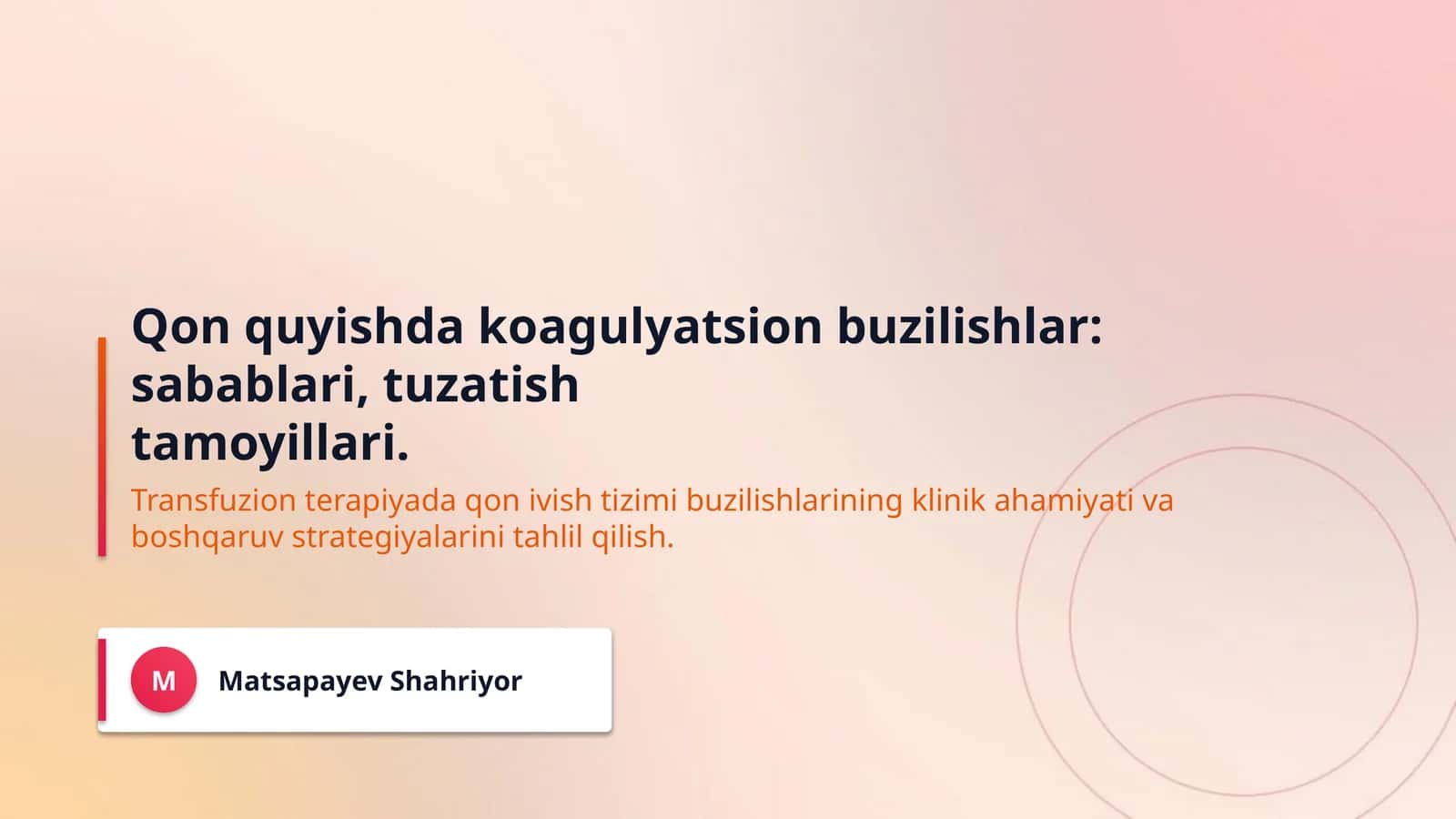Qon quyishda koagulyatsion buzilishlar: sabablari, tuzatish 1